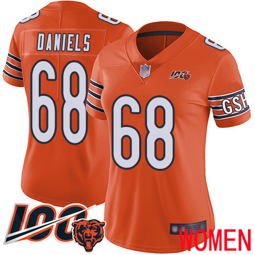 Chicago Bears Limited Orange Women James Daniels Alternate Jersey NFL Football #68 100th Season->youth nfl jersey->Youth Jersey